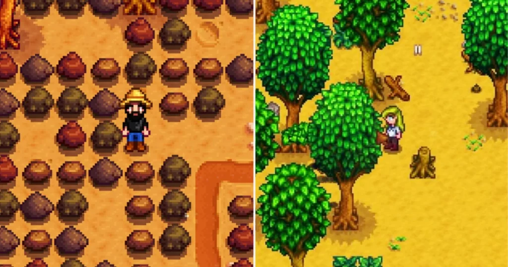 Stardew Valley Quarry And  With Trees
