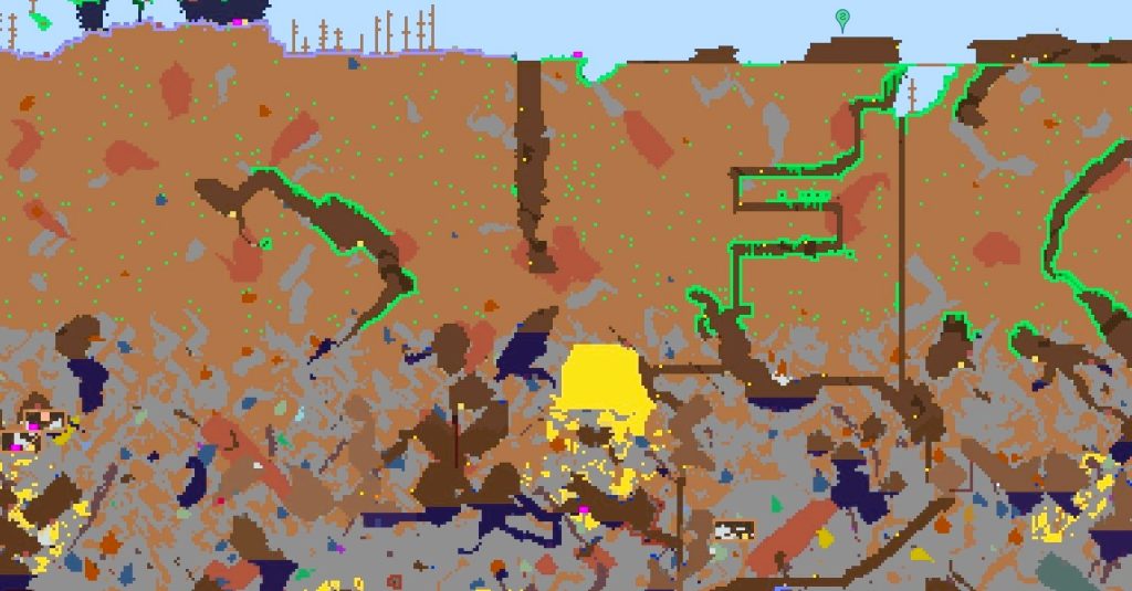 The entire map of terraria